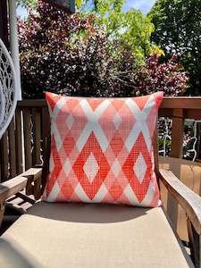 Orange Diamond - Outdoor Cushion Cover - 45cm x 45cm