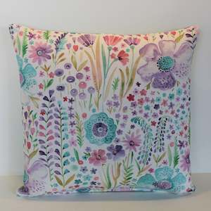 Pillow or cushion: Summery Purple Flowers - Cushion Cover - 45cm x 45cm