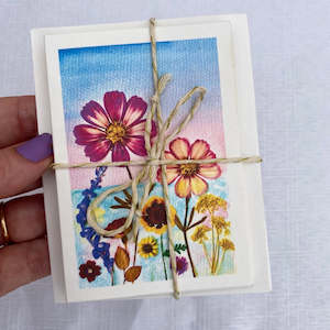 Mini Flowerscape Blank Cards- Set of 5