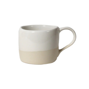 Gift: Organic mug white gloss glaze