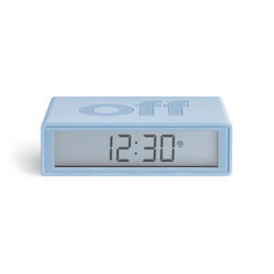 Lexon flip+ reversible alarm clock light blue