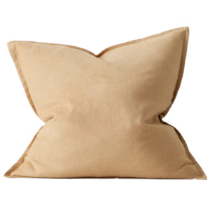 Fiore linen blend cushion cover 50cm honey