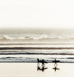 Evening Surf at Muriwai NZ photographic print