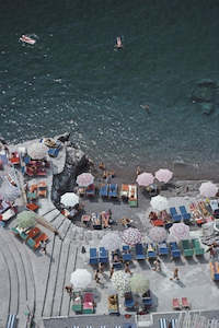 Gift: Slim Aarons 'Positano Beach 3' photographic print