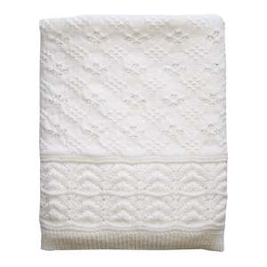 Merino heirloom baby blanket bianco