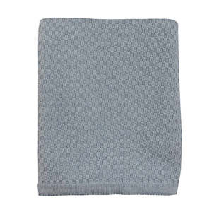 Merino baby basket weave blanket dark grey