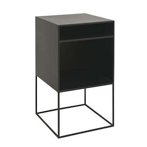 Gift: Studio open bedside cabinet large black