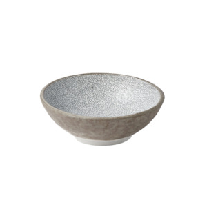 Crazed grey small shallow bowl 13cm