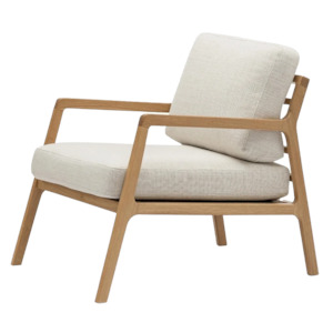 Nysse solid oak armchair oatmeal