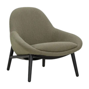 Perrie occasional chair  green with black frame