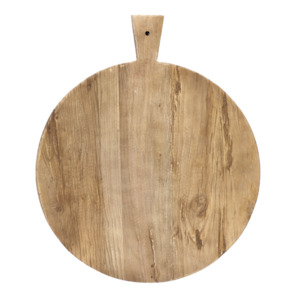 Gift: Artisan round serving board w handle 50cm