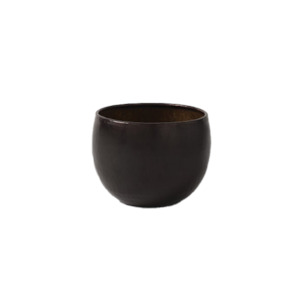 Metal gava planter antique brown 12cm