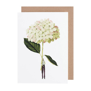 Gift: Green hydrangea illustration card