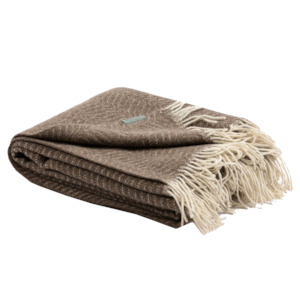 Kurtis NZ wool blanket 140 x 200cm walnut