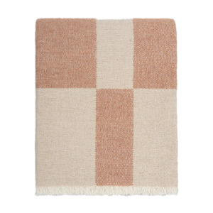 Winton wool blend throw coral 130 x 170cm