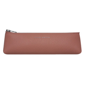 Status Anxiety small leather makeup case dusty rose