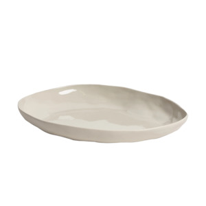 Ceramic organic shaped platter bone 38cm