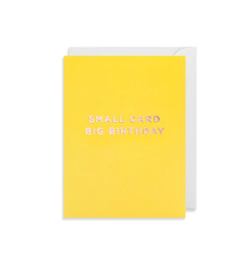 small card big birthday wishes gold foil card