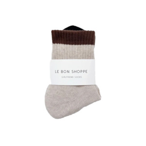 Le Bon Shoppe girlfriend socks black coffee