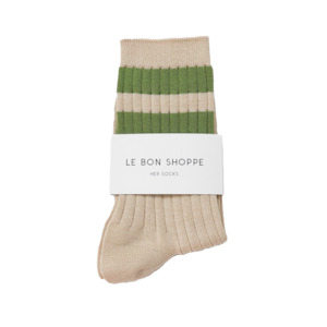 Le Bon Shoppe her varsity socks pear stripe