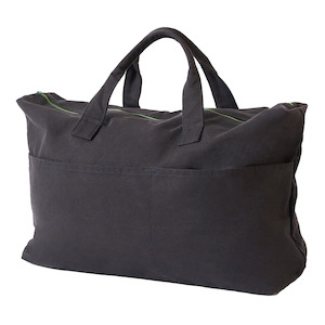 Contrast cotton weekender bag navy