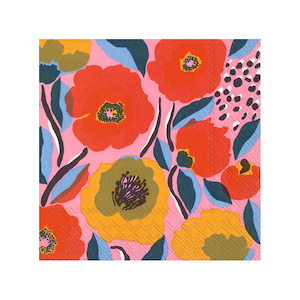 Marimekko paper napkins set of 20 rosarium rose