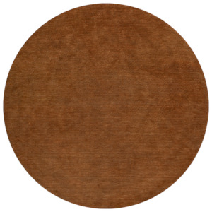 Sandringham round wool rug pecan 250cm