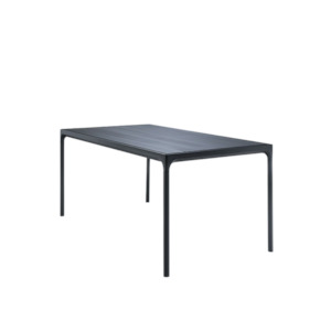 Outdoor aluminium dining table black