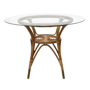 Gift: Sika Design glass top cafe table 100cm antique