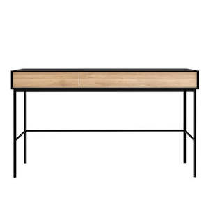 Ethnicraft blackbird oak desk 127cm long