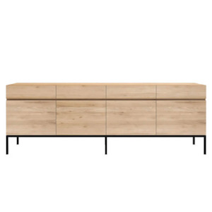 Oak ligna 4-door sideboard 220cm long