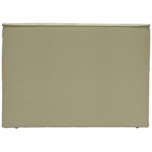 Slip cover linen headboard khaki