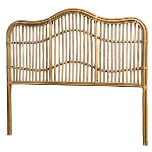 Rattan headboard antique grey