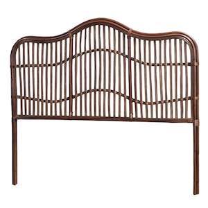 Rattan headboard brown wash