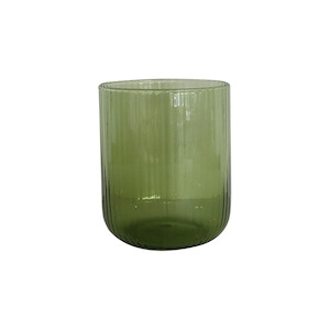 Green ribbed tumbler