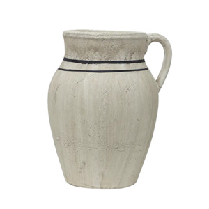 Lisbon large rustic terracotta jug 28cm