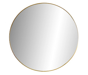 Circular mirror brass 90cm