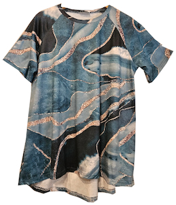 Short Sleeve Top - Blue Marble