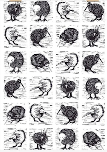 Ali Davies Tea Towel - The Kiwi