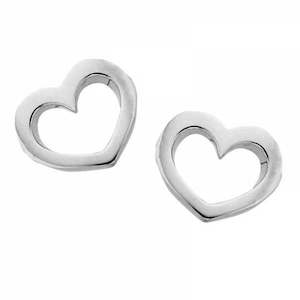 Karen Walker Mini Heart Earrings Silver