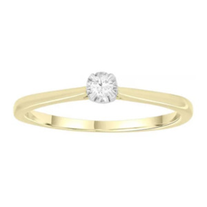 9ct Yellow Gold Diamond Solitaire Ring