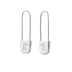 Karen Walker Runaway Girl Safety Pin Earrings