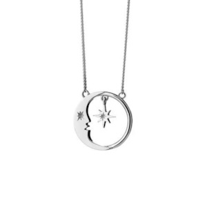 Karen Walker Eclipse Moon and Star Necklace