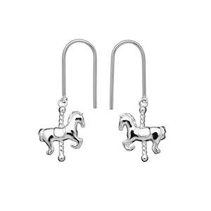 Karen Walker Mini Carousel Horse Drop Earrings