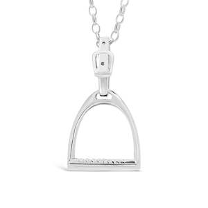 Large Silver Stirrup Pendant