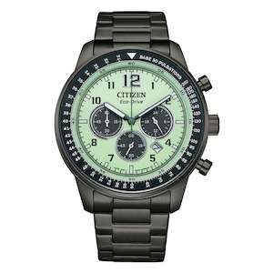 Citizen Eco-Drive Black Steel Chronograph Watch