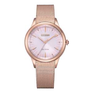 Jewellery: Citizen Eco-Drive Ladies Rose Gold Watch with Mesh Bracelet