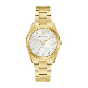 Jewellery: Ladies Bulova Gold Diamond Watch