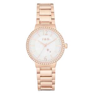 JAG 'Skye' Ladies Rose Gold Stone Set Watch