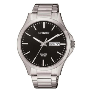 Gents Citizen Stainless Steel Black Dial Watch